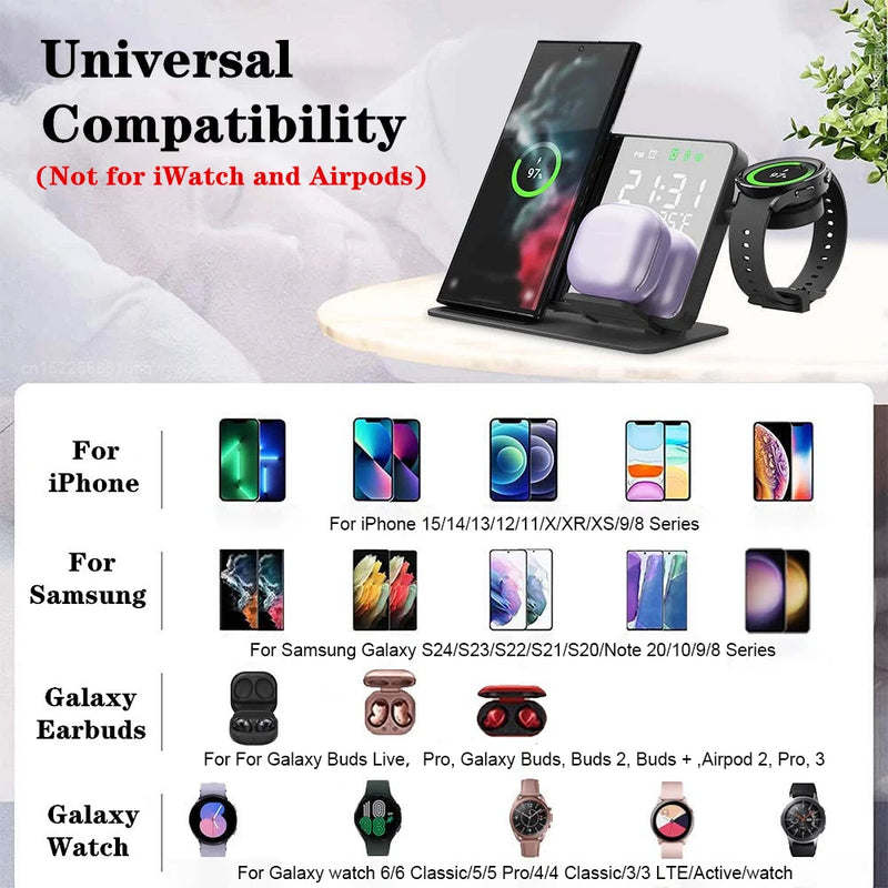 Olimpo PowerDock – Carregador Sem Fio 3 em 1